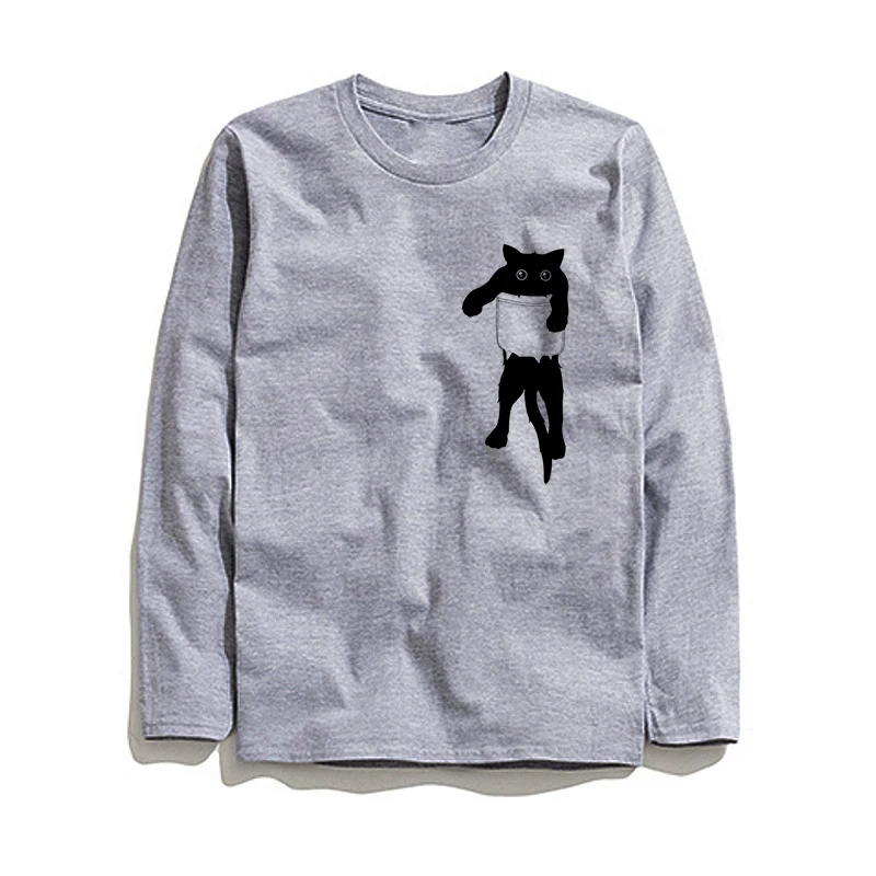 THE COOLMIND high quality 100% cotton loose style cat printed men t shirt casual long sleeve o-neck funny mens tshirt tops tees
THE COOLMIND high quality 100% cotton loose style cat printed men t shirt casual long sleeve o-neck funny mens tshirt tops tees