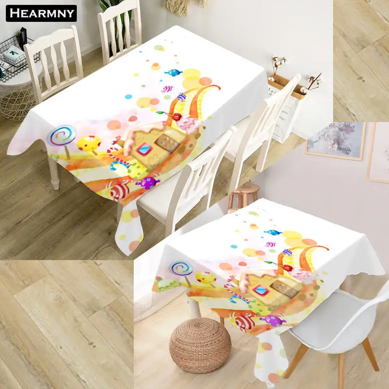 New Custom Candy Tablecloth decoration Oxford cloth waterproof anti-scalding oil-proof coffee table cover More size | Дом и сад