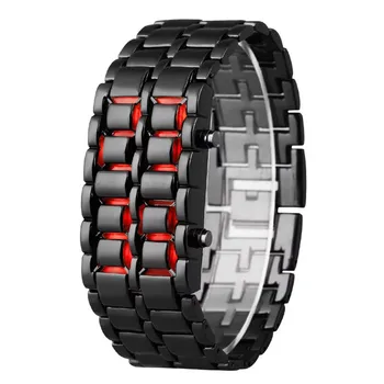 Women Men Wristwatch Iron Samurai Metal Bracelet LAVA LED Hour erkek kol saati dijital Man Electronic Watch relogios digitais
Women Men Wristwatch Iron Samurai Metal Bracelet LAVA LED Hour erkek kol saati dijital Man Electronic Watch relogios digitais