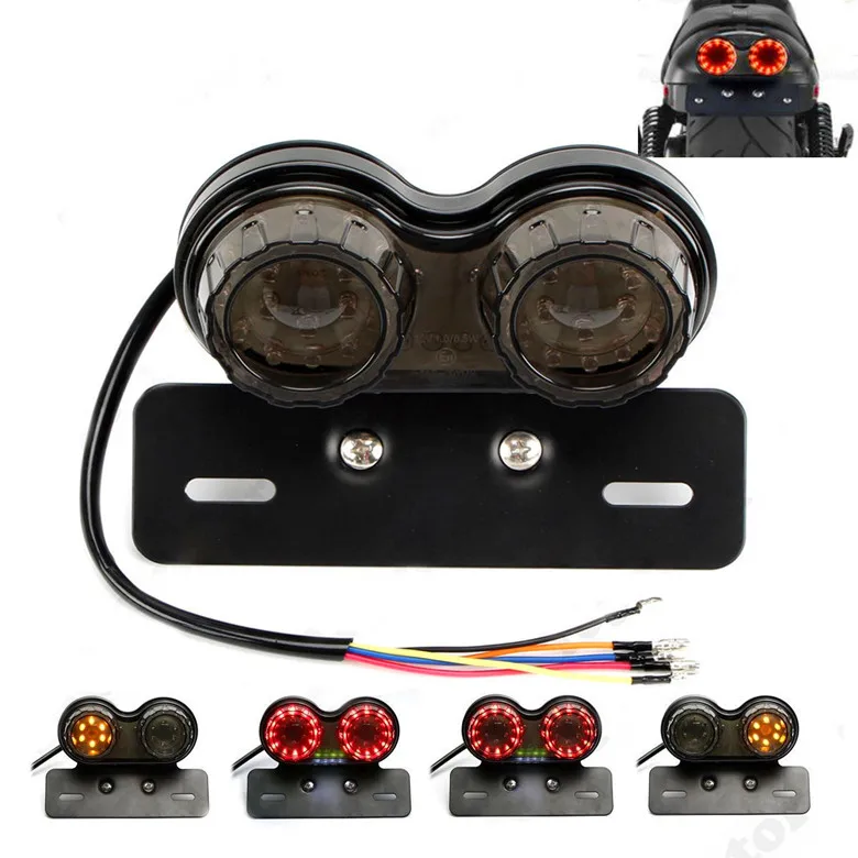 GOLDRUNWAY TE02 Motorcycle LED Twin Dual Tail Turn Signal Brake License Plate Integrated Light
GOLDRUNWAY TE02 Motorcycle LED Twin Dual Tail Turn Signal Brake License Plate Integrated Light