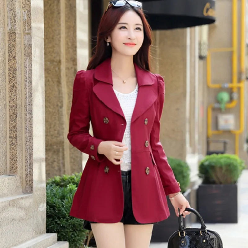 spring Women Double Breasted Trench Coat Khaki vintage Casual Office Lady Business short Outwear
spring Women Double Breasted Trench Coat Khaki vintage Casual Office Lady Business short Outwear