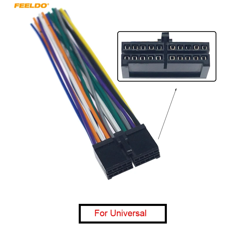 FEELDO 20Pcs Car Universal Head Unit CD/DVD Stereo Audio Radio 20Pin Wiring Harness Cable Plug For Aftermarket
FEELDO 20Pcs Car Universal Head Unit CD/DVD Stereo Audio Radio 20Pin Wiring Harness Cable Plug For Aftermarket