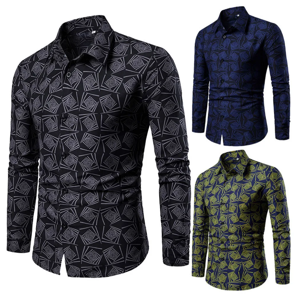 2019 new style Spring And Summer Men's Casual Pattern Stand Collar Button Long Sleeve Shirt high quality
2019 new style Spring And Summer Men's Casual Pattern Stand Collar Button Long Sleeve Shirt high quality
