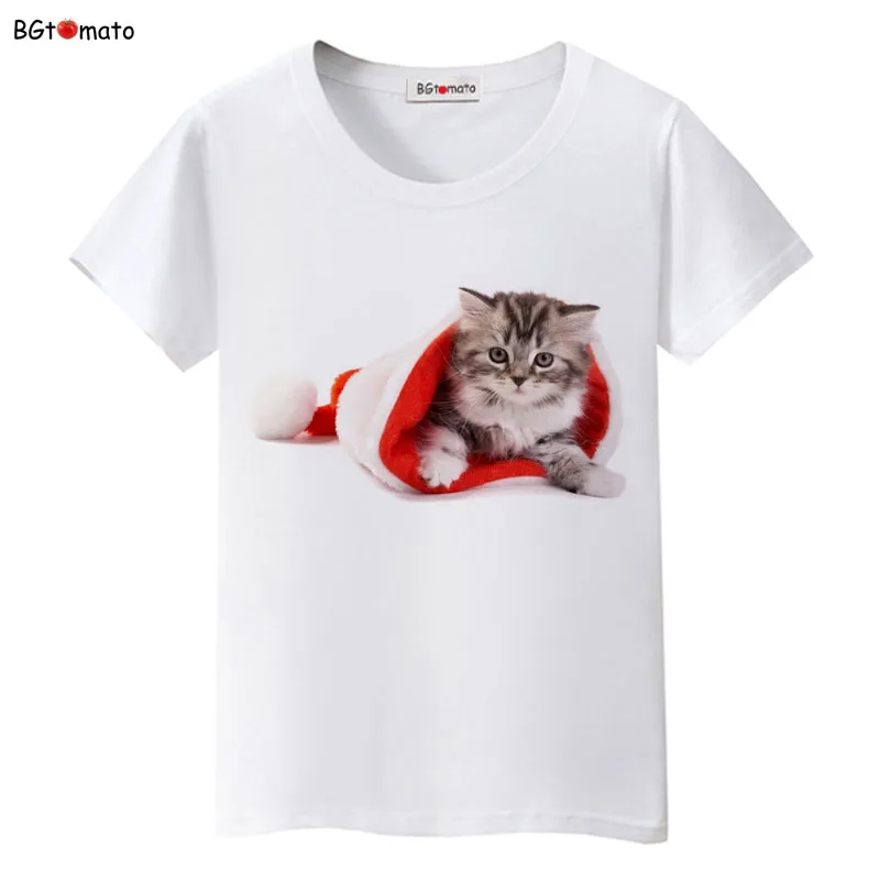 BGtomato LOL Christmas cat lovely t shirt woman hot sale fashion cute cool shirt Brand good quality casual tops soft shirts
BGtomato LOL Christmas cat lovely t shirt woman hot sale fashion cute cool shirt Brand good quality casual tops soft shirts