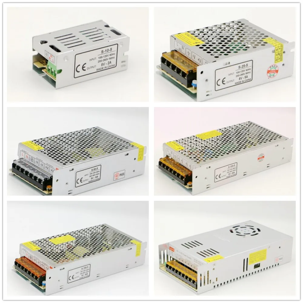 Switch Led power supply 5V lighting transfomer AC100-240V to DC 2A 3A 5A 10A 20A 30A 40A 60A 70A Driver for Strip CCTV Camera
Switch Led power supply 5V lighting transfomer AC100-240V to DC 2A 3A 5A 10A 20A 30A 40A 60A 70A Driver for Strip CCTV Camera
