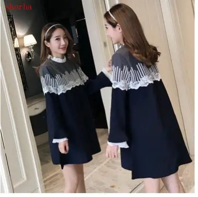 Maternity Clothes New Autumn Fashion Lace Stitching Loose Plus Size Dress Women Clothes for Pregnant Pregnancy Clothing
Maternity Clothes New Autumn Fashion Lace Stitching Loose Plus Size Dress Women Clothes for Pregnant Pregnancy Clothing