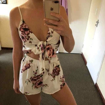 New Women Sexy Slim Jumpsuit Sleeveless Floral Playsuit Club Wear Party Flower Rompers Women Fashion Sexy Lady V-neck Rompers 
New Women Sexy Slim Jumpsuit Sleeveless Floral Playsuit Club Wear Party Flower Rompers Women Fashion Sexy Lady V-neck Rompers