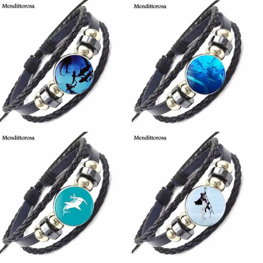 EJ Glaze Blue Shark Black Leather Bracelet Bangle Glass Cabochon Jewelry For Girls Wholesale
EJ Glaze Blue Shark Black Leather Bracelet Bangle Glass Cabochon Jewelry For Girls Wholesale