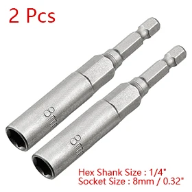 UXCELL Newest 2 Pcs Quick Change Shank 1/4 Inch Cr-V 8mm Hex Nut Driver, 3 Inch Length
UXCELL Newest 2 Pcs Quick Change Shank 1/4 Inch Cr-V 8mm Hex Nut Driver, 3 Inch Length