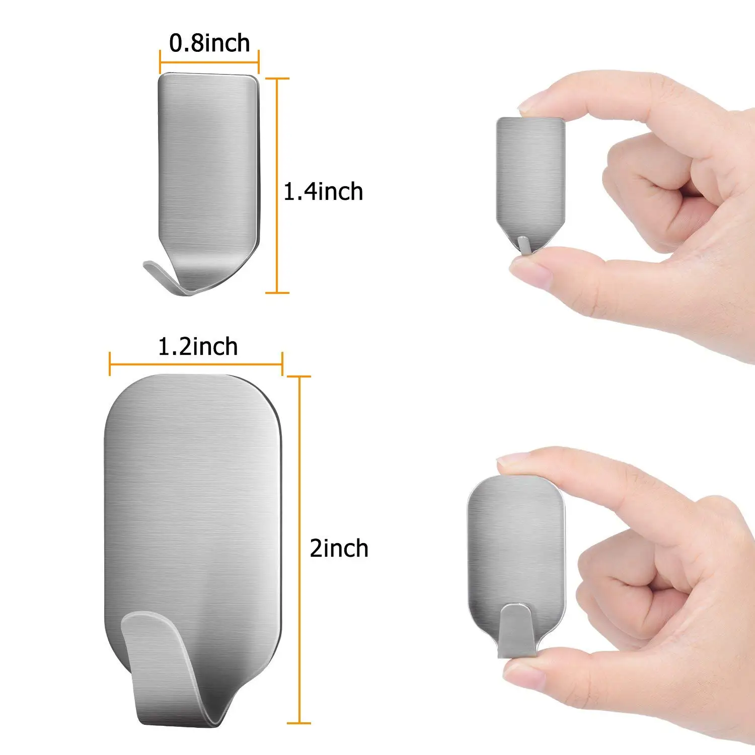 Heavy Duty Wall Hooks Stainless Steel Ultra Strong Waterproof Hanger for Robe, Coat, Towel, Keys, Bags, Home, Kitchen, Bathroom
Heavy Duty Wall Hooks Stainless Steel Ultra Strong Waterproof Hanger for Robe, Coat, Towel, Keys, Bags, Home, Kitchen, Bathroom