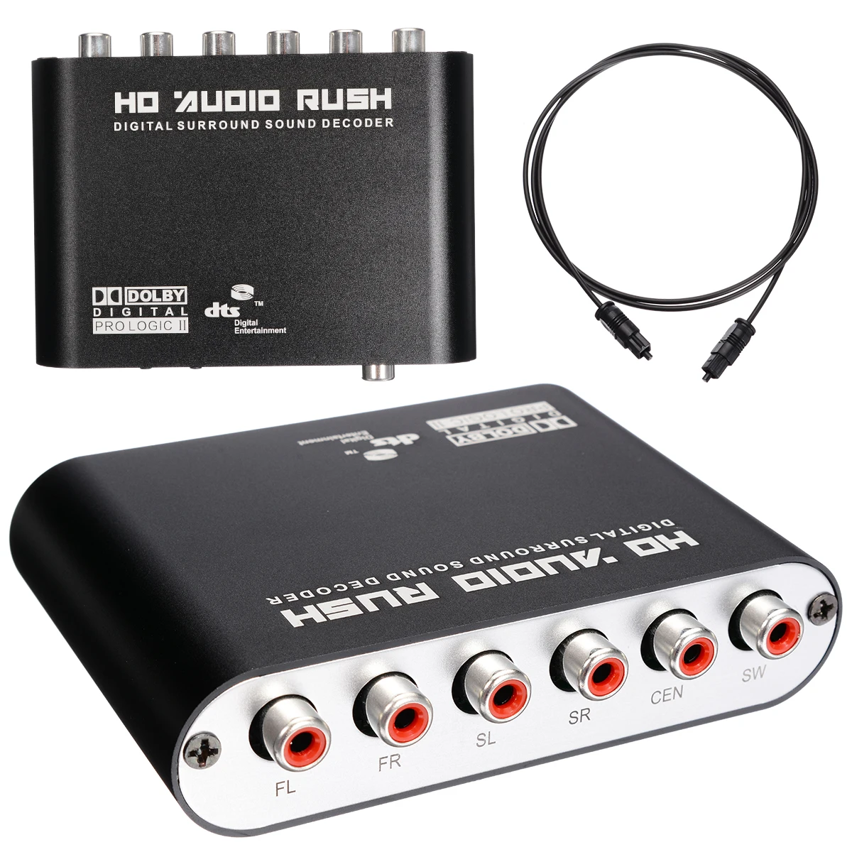 AC3 DTS stereo(R/L) to 5.1 Channel Digital Audio Sound Decoder Optical SPDIF Coaxial Digital to Analog 6 RCA Converter for DVD
AC3 DTS stereo(R/L) to 5.1 Channel Digital Audio Sound Decoder Optical SPDIF Coaxial Digital to Analog 6 RCA Converter for DVD