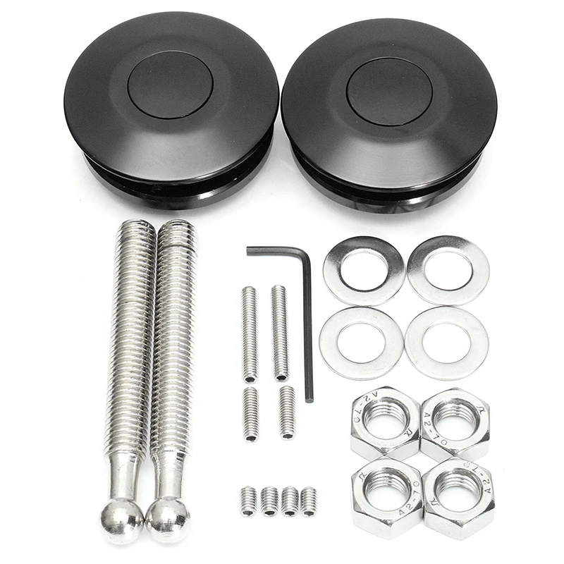 Universal Black Metal Car Racing Push Button Billet Hood Pins Lock Clip Bonnet Kit Car Styling Quick Latch 6.2cm/2.44"
Universal Black Metal Car Racing Push Button Billet Hood Pins Lock Clip Bonnet Kit Car Styling Quick Latch 6.2cm/2.44"