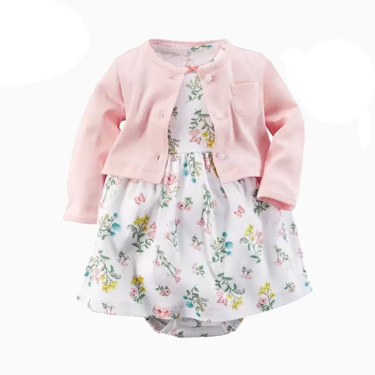 BGYCHID 2018 Baby Girl Dress Toddlers Spring Autumn 2pcs Coat+Dress for Toddlers Baby Girls Clothing 104