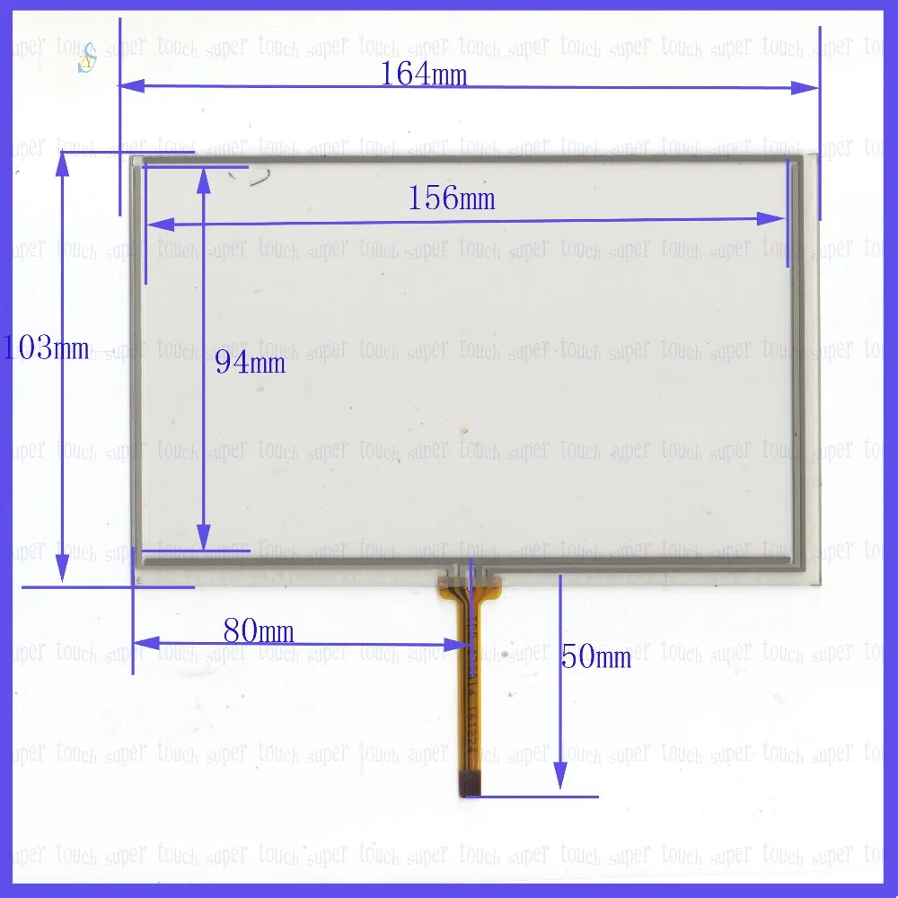

ZhiYuSun POST TPR070A14 7inch 4-wire resistive touch panel for Car DVD, 164*103 GPS 164mm*103mm this is compatible