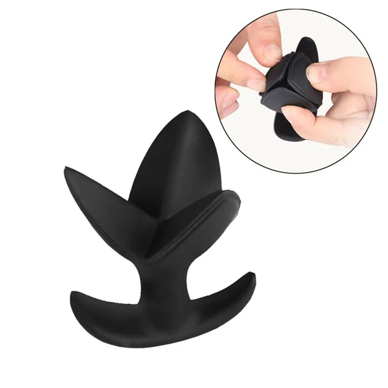 Silicone Flower Anal Plug Soft Silicone Anus Opening Prostate Massager Butt Plug Anal Dilator Expander G Spot Stimulator Sex Toy