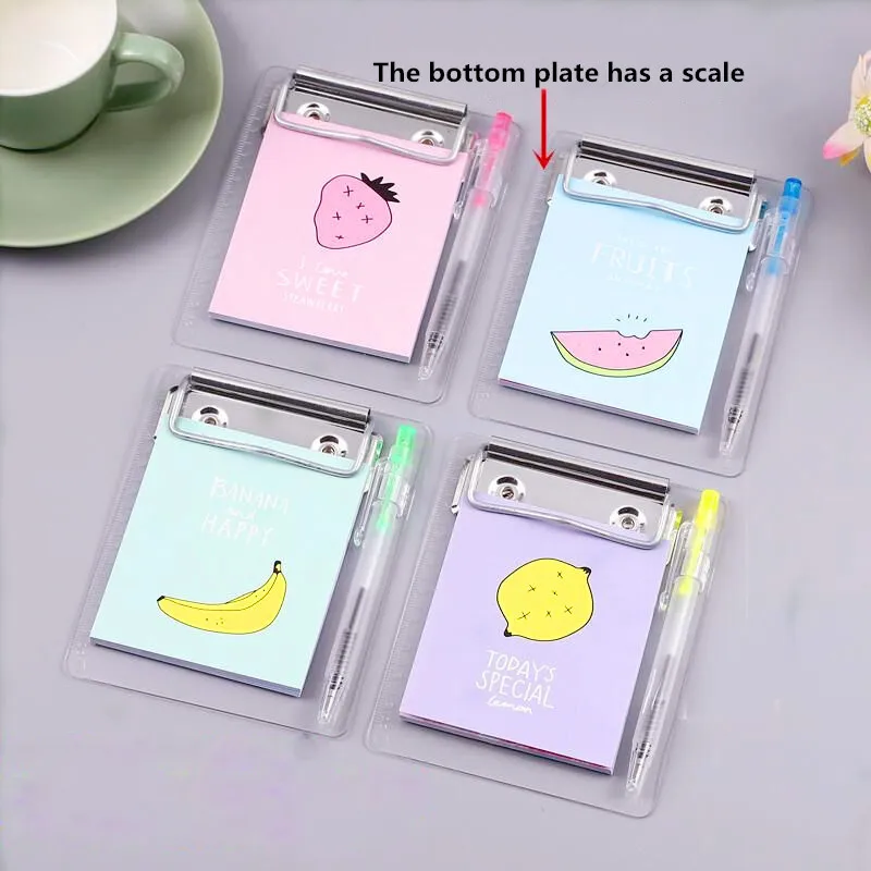 Mini Folder Notebooks Scale Board Colored Page Look Design Holder Acrylic Plate Clamp with Ballpoint Pen Stationery Supplies
Mini Folder Notebooks Scale Board Colored Page Look Design Holder Acrylic Plate Clamp with Ballpoint Pen Stationery Supplies