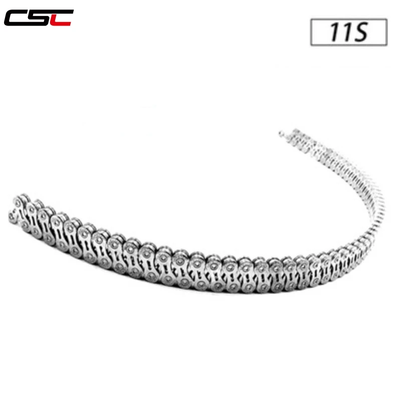 CSC Road Bicycle Galvanized 11 Speed Chain for Mountain Bike with 116 Link Bicycle Parts 11s 22s 33s
CSC Road Bicycle Galvanized 11 Speed Chain for Mountain Bike with 116 Link Bicycle Parts 11s 22s 33s