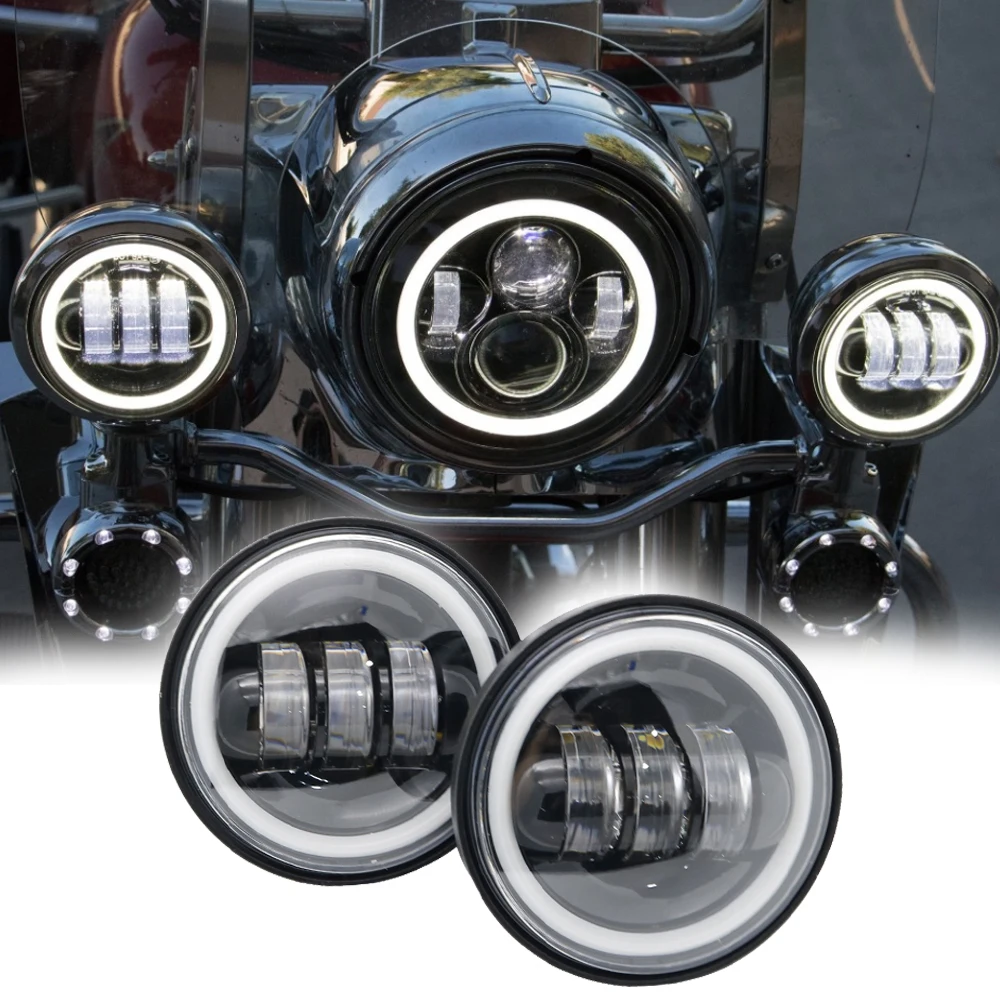 Motorcycle 4 1/2" 4.5 Inch LED Fog Light Passing Auxiliary Lamps White Angle Ayes For Harley Touring Road King Scooter
Motorcycle 4 1/2" 4.5 Inch LED Fog Light Passing Auxiliary Lamps White Angle Ayes For Harley Touring Road King Scooter