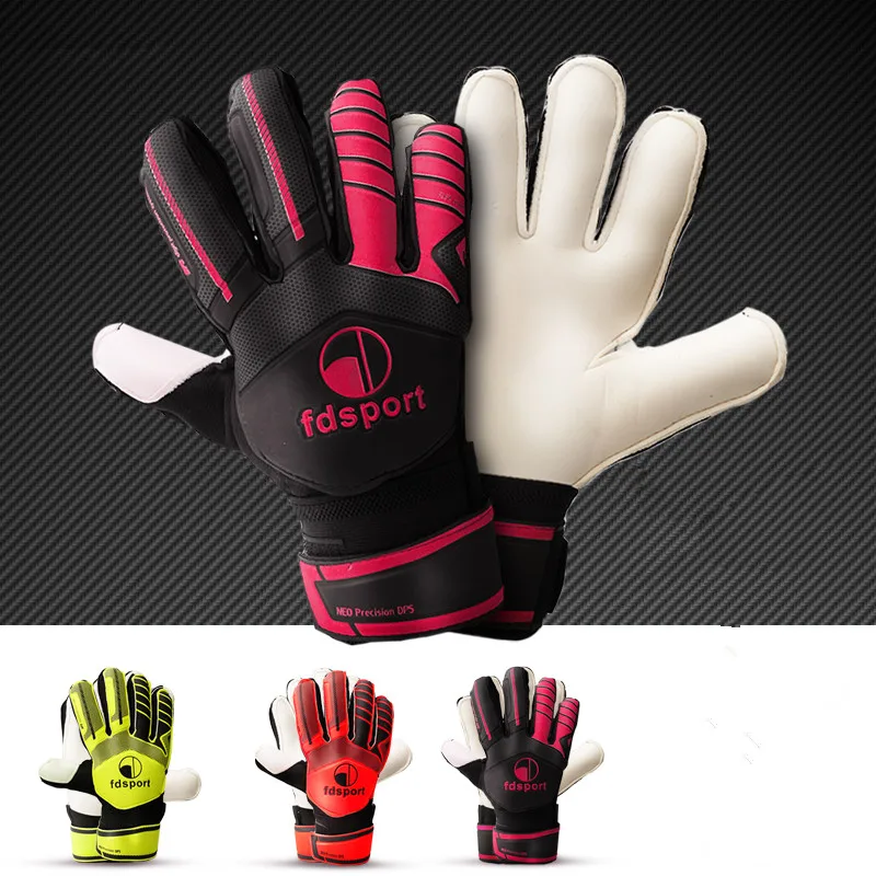 

Professional Kids Soccer Gloves Goalkeeper Soft latex Slip Men Football Goal Keeper Gloves 5 Finger Save Protection Breathable