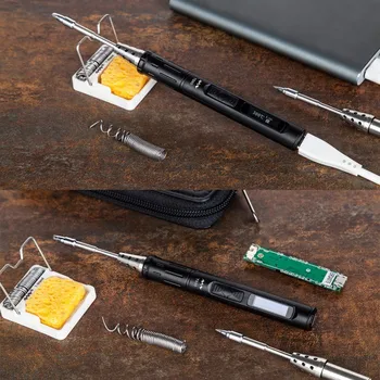 MINI TS80 Digital Soldering Iron Station QC3.0 USB Type-C OLED Programable Interface Built-in STM32 Chip + Tips Set Of Tools New
MINI TS80 Digital Soldering Iron Station QC3.0 USB Type-C OLED Programable Interface Built-in STM32 Chip + Tips Set Of Tools New