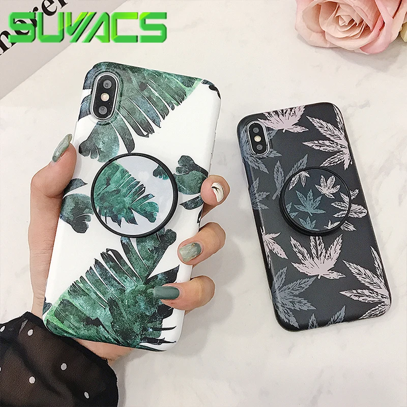 SUYACS Banana Maple Leaf Phone Cases For iPhone XS Max XR 6 6S 7 8 Plus X Soft IMD Back Cover With Flexible Folded kickstand
SUYACS Banana Maple Leaf Phone Cases For iPhone XS Max XR 6 6S 7 8 Plus X Soft IMD Back Cover With Flexible Folded kickstand