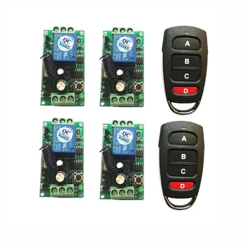 Wireless Remote Control Switch 315mhz 433 MHz DC 9V 12V 24V Module + 4 CH Button RF Remote Control For Light and Door
Wireless Remote Control Switch 315mhz 433 MHz DC 9V 12V 24V Module + 4 CH Button RF Remote Control For Light and Door