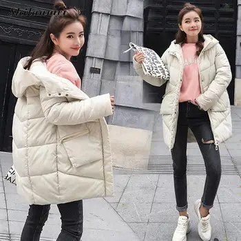 Parka Women 2018 Winter Jacket Women Hooded Coats Female Parka Thick Cotton Padded Lining Winter Female Causal Outerwear Jacket 
Parka Women 2018 Winter Jacket Women Hooded Coats Female Parka Thick Cotton Padded Lining Winter Female Causal Outerwear Jacket