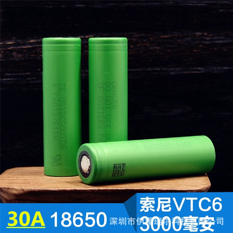 For SONY US 18650 VTC6 30AH Coutinuous discharge 3000mah 3.6V 3.7V Dynamic Lithium Li-ion Rechargeable Batteries (free charger)
For SONY US 18650 VTC6 30AH Coutinuous discharge 3000mah 3.6V 3.7V Dynamic Lithium Li-ion Rechargeable Batteries (free charger)