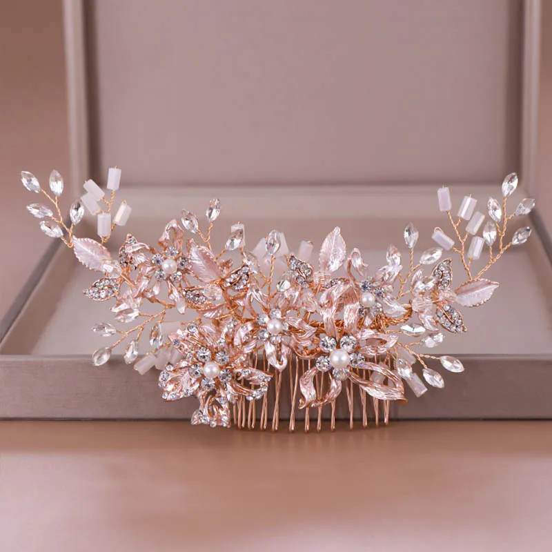 NewExquisite Elegant Crystal Rhinestone Shiny Flower Hair Combs Jewelry Rose Golden Wire Wedding Bridal Hair Accessories Tiara
NewExquisite Elegant Crystal Rhinestone Shiny Flower Hair Combs Jewelry Rose Golden Wire Wedding Bridal Hair Accessories Tiara
