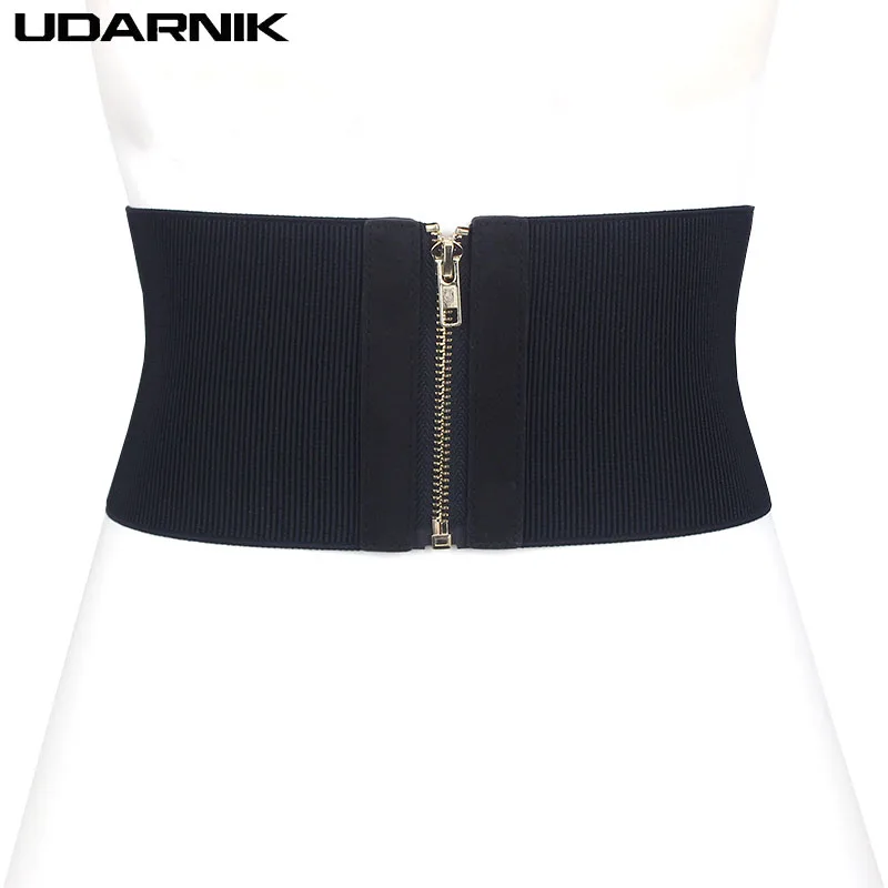 Women Solid Zipper Wide Cummerbund Elastic Waist Belt Stretch Waistband Thin Fashion Khaki Camel Black 200-A953
Women Solid Zipper Wide Cummerbund Elastic Waist Belt Stretch Waistband Thin Fashion Khaki Camel Black 200-A953