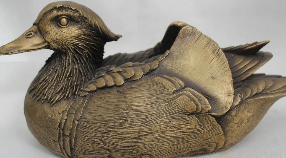 6"Lucky China Chinese Copper Fengshui Mandarin Duck Statue Figure Sculpture
6"Lucky China Chinese Copper Fengshui Mandarin Duck Statue Figure Sculpture