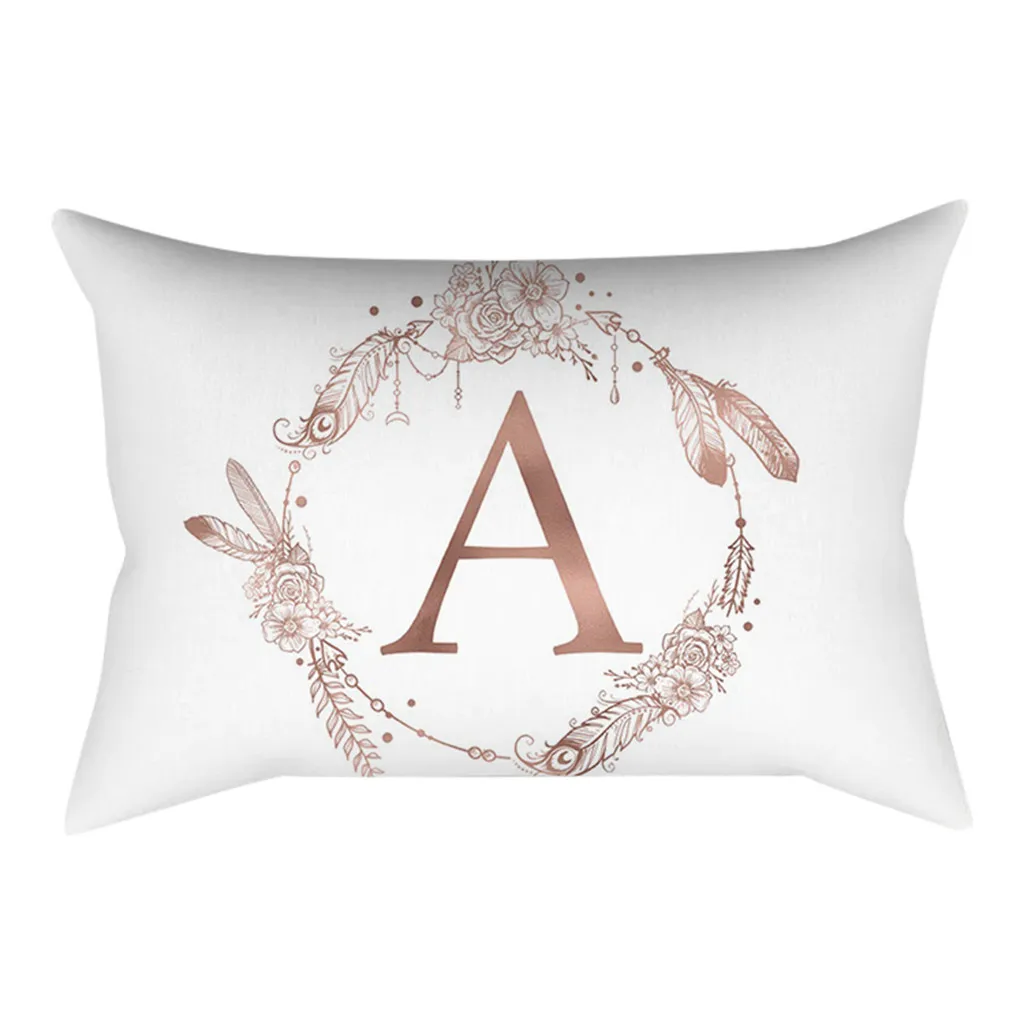 Rose Gold Letter English Alphabet Printed Cotton Pillow Case Decorative Office Home Throw Pillow Cover Cojines Almofada Coussin
Rose Gold Letter English Alphabet Printed Cotton Pillow Case Decorative Office Home Throw Pillow Cover Cojines Almofada Coussin