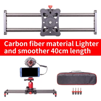 Smart phone mini Carbon fiber camera 40cm slider 5kg bear travel portable video slider dolly track DSLR rail parallel shooting
Smart phone mini Carbon fiber camera 40cm slider 5kg bear travel portable video slider dolly track DSLR rail parallel shooting
