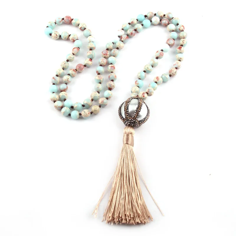 Free Shipping Fashion Bohemian Tribal Jewelry Empire Stone Knotted Big Pearl Pave Ball Tassel Necklace
Free Shipping Fashion Bohemian Tribal Jewelry Empire Stone Knotted Big Pearl Pave Ball Tassel Necklace