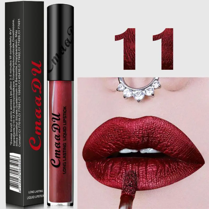 CmaaDu New Metallic Shimmer Liquid Lipgloss Makeup Waterproof Long Lasting Red Batom Sexy Levre Lipstick Women Make Up
CmaaDu New Metallic Shimmer Liquid Lipgloss Makeup Waterproof Long Lasting Red Batom Sexy Levre Lipstick Women Make Up