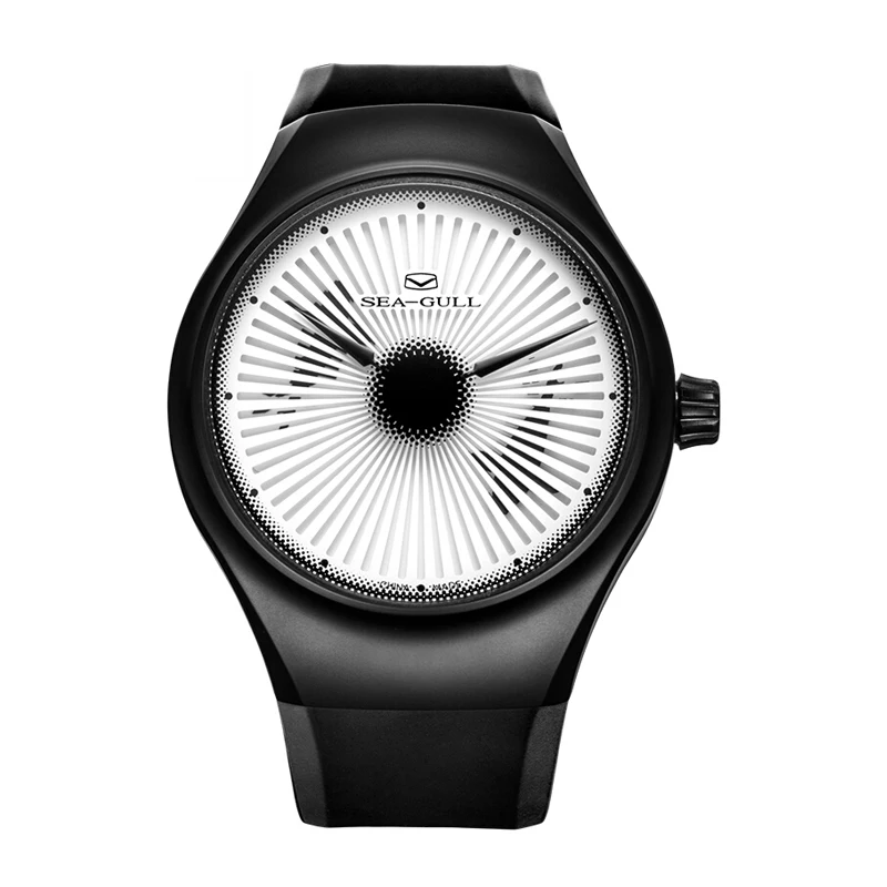 Seagull Swimming Fish Dynamic Dial Black PVD Case silicone Strap Hand Wind Mechanical Men's Watch 815.18.1008H
Seagull Swimming Fish Dynamic Dial Black PVD Case silicone Strap Hand Wind Mechanical Men's Watch 815.18.1008H
