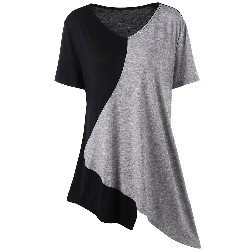 Rosegal Plus Size Women T-Shirts Asymmetrical Color Block Plus Size Long T-Shirt Summer Tops femme aesthetic riverdale 2019
Rosegal Plus Size Women T-Shirts Asymmetrical Color Block Plus Size Long T-Shirt Summer Tops femme aesthetic riverdale 2019