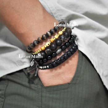 Lotusmann Deep brown agate single-circle male bracelet single wrap one lap new arrival Jewelry Fashion Newest Hot Sale Handmade
Lotusmann Deep brown agate single-circle male bracelet single wrap one lap new arrival Jewelry Fashion Newest Hot Sale Handmade