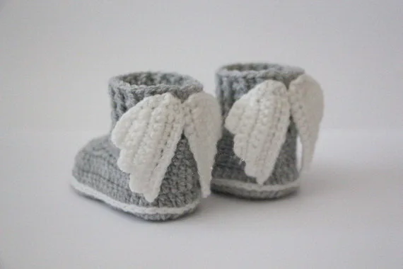 Crochet baby booties, baby shoes, boots, wings, angel, white, gray, grey, photo prop, baby shower gift 0-12month size: 9cm,11cm
Crochet baby booties, baby shoes, boots, wings, angel, white, gray, grey, photo prop, baby shower gift 0-12month size: 9cm,11cm