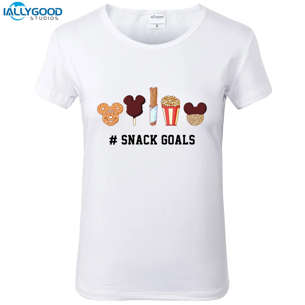 Summer Fashion Snack Goals - Light T-Shirt Women Funny Cartoon Printed T shirt Soft Short Sleeve Casual White Tops S1690
Summer Fashion Snack Goals - Light T-Shirt Women Funny Cartoon Printed T shirt Soft Short Sleeve Casual White Tops S1690