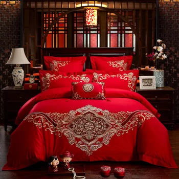 100% Cotton Palace Classical Luxury Wedding Bedding Set Embroidery Duvet Cover Bed Sheet Pillowcases Queen King Size 4/6/7pcs
100% Cotton Palace Classical Luxury Wedding Bedding Set Embroidery Duvet Cover Bed Sheet Pillowcases Queen King Size 4/6/7pcs
