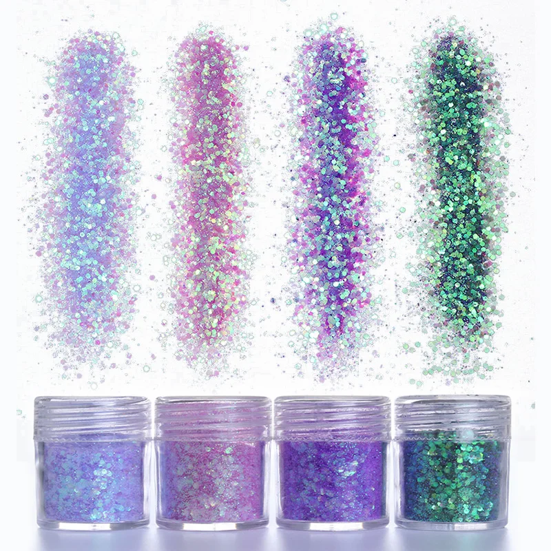 Nail Sequins Shining Gradient Color Paillette Holographic Effect Purple Green Glitter Powder Nail Art DIY Design Decoration Tips
Nail Sequins Shining Gradient Color Paillette Holographic Effect Purple Green Glitter Powder Nail Art DIY Design Decoration Tips