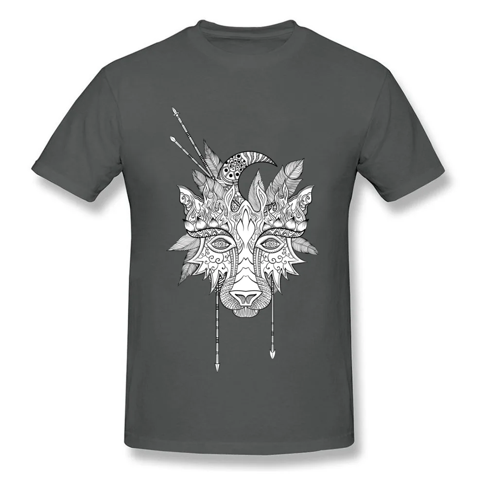Normal Boho wolf indian totem head VALENTINE DAY Tops T Shirt 2018 Discount O-Neck All Cotton Tops Shirts Men Top T-shirts Boho wolf indian totem head carbon