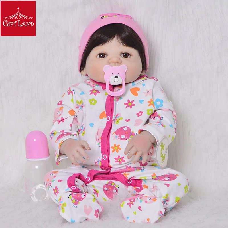 57cm Full Silicone Body Reborn Baby Doll Toy For Girl Vinyl Newborn Princess Babies Bebe Bathe Accompanying Toy Birthday Gifts
57cm Full Silicone Body Reborn Baby Doll Toy For Girl Vinyl Newborn Princess Babies Bebe Bathe Accompanying Toy Birthday Gifts