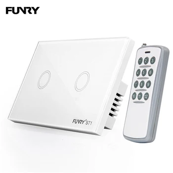 FUNRY 2 Gang 1 Way US Capacitive Glass Touch Switch Smart Remote Control Wall Switch Smart Light Switch 110-240V 433mhz
FUNRY 2 Gang 1 Way US Capacitive Glass Touch Switch Smart Remote Control Wall Switch Smart Light Switch 110-240V 433mhz
