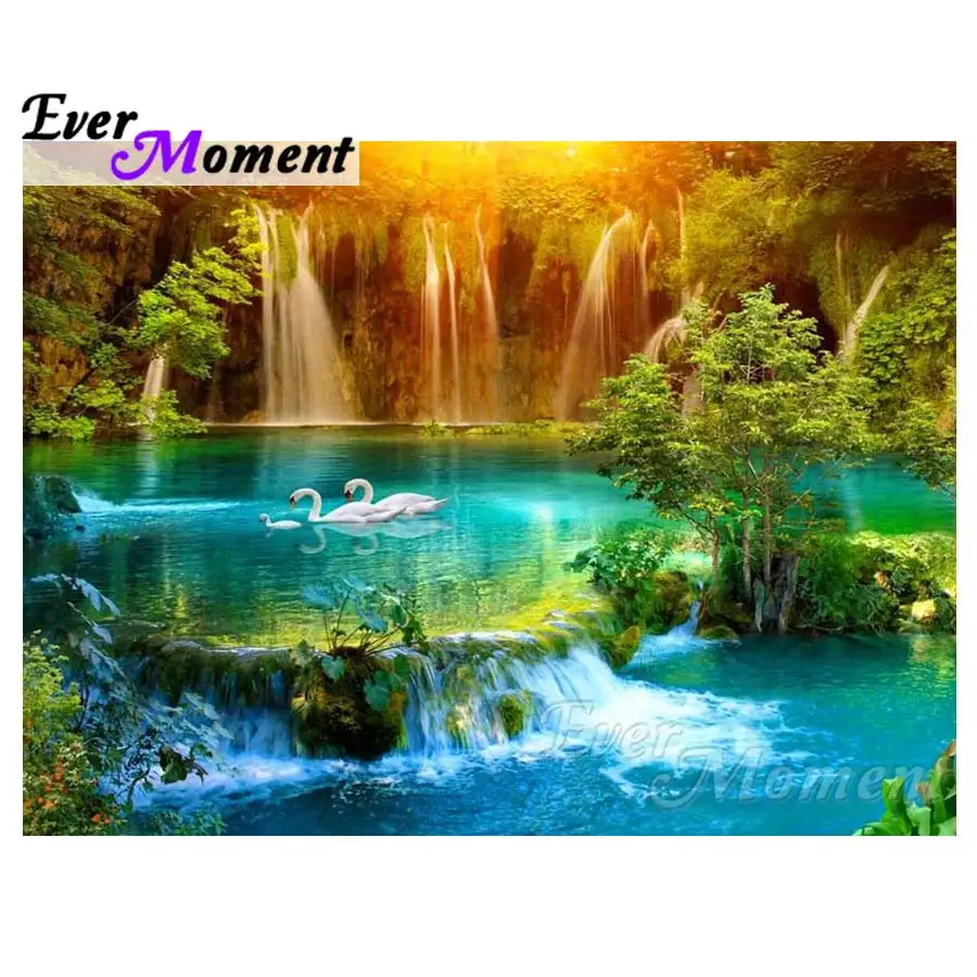 Ever Moment 5D DIY Diamond Painting Cross Stitch Swan Family On River Mosaic Full Square Drills Home Decoration Artwork ASF1130
Ever Moment 5D DIY Diamond Painting Cross Stitch Swan Family On River Mosaic Full Square Drills Home Decoration Artwork ASF1130