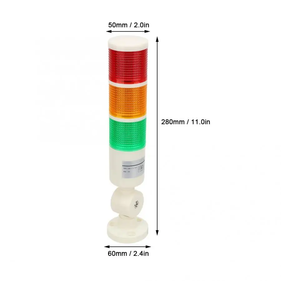 verde CNC Spia segnale allarme 24VDC Indicatore LED di allarme macchina rosso