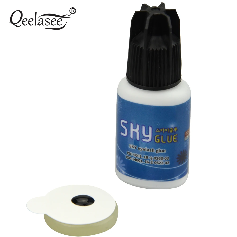

5ml 1/2/5/10 PCs Super Type Sky Glue for Eyelash Extension Fast Drying Professional Eyelash Glue from Korea Last Over 6 Weeks