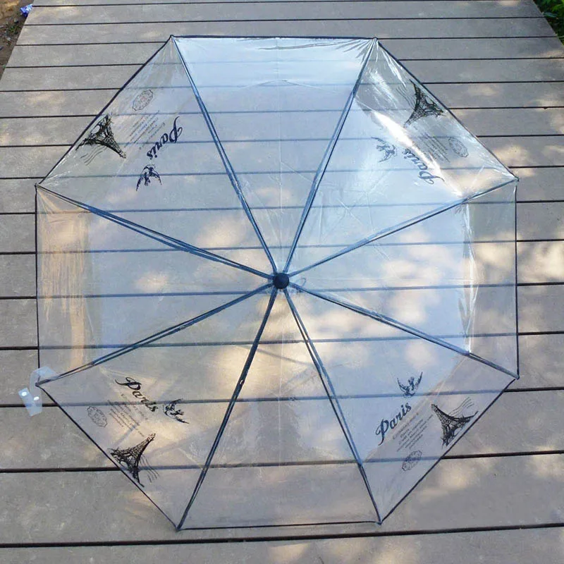 Fashion 1pc woman transparent Eiffel Tower print in white black Three Folding Sun Rain Umbrella outdoor Rain Tools
Fashion 1pc woman transparent Eiffel Tower print in white black Three Folding Sun Rain Umbrella outdoor Rain Tools