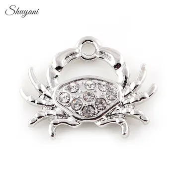 20PCS Fashion Alloy Metal Rhinestone Crystal Crab DIY Animals Charms Pendant for Jewelry Making 20*25mm
20PCS Fashion Alloy Metal Rhinestone Crystal Crab DIY Animals Charms Pendant for Jewelry Making 20*25mm